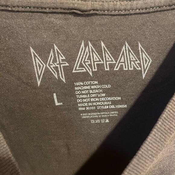 Def Leppard Adrenalize Band Tee Gray Large NWOT - Picture 3 of 5